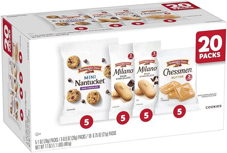 Pepperidge Farm Cookies Variety Pack, Snack Packs, 20 Pk - Image 6