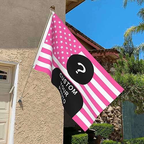 OHORTEB Custom pink American Flag Customized Flag Customizable Picture Image Gifts for Indoor Outdoor Decoration (Pink (American), 2X3 FT) - Image 2