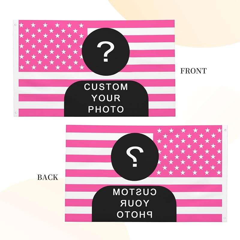 OHORTEB Custom pink American Flag Customized Flag Customizable Picture Image Gifts for Indoor Outdoor Decoration (Pink (American), 2X3 FT) - Image 4