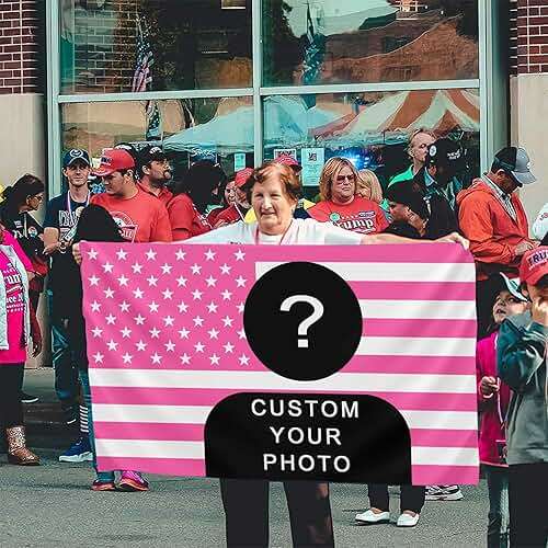 OHORTEB Custom pink American Flag Customized Flag Customizable Picture Image Gifts for Indoor Outdoor Decoration (Pink (American), 2X3 FT) - Image 6