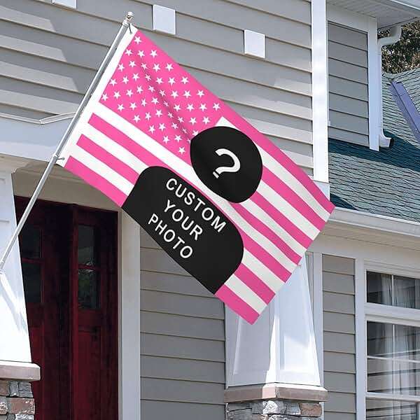 OHORTEB Custom pink American Flag Customized Flag Customizable Picture Image Gifts for Indoor Outdoor Decoration (Pink (American), 2X3 FT) - Image 7