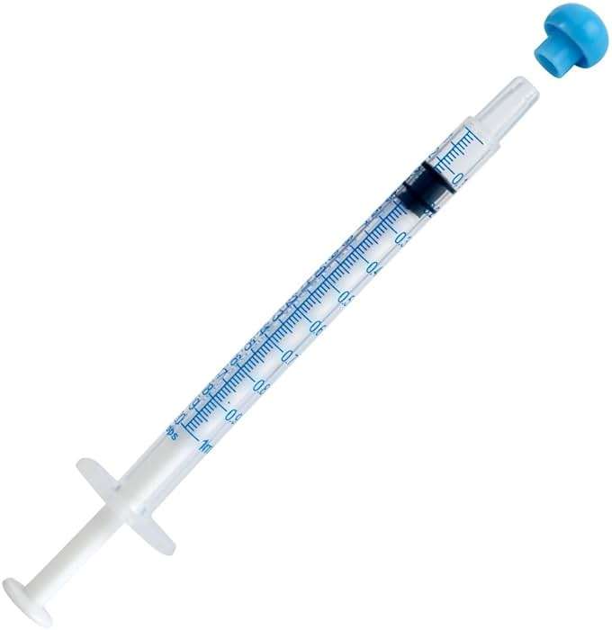 ONE-CARE 1ml Oral Syringe with Cap - Sterile, Individually Wrapped - 100 Dispensers, Slip Tip, Uses include oral administration of medicine for infants, adults and animals - Image 9