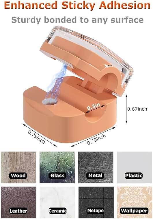 Magnetic Cable Clips, Adjustable Cord Holder Management, Adhesive Wire Keeper Organizer for Home Office Desk Phone PC Car Wall Desktop Nightstand Appliance (8-Pack Crystal Multicolor) - Image 4