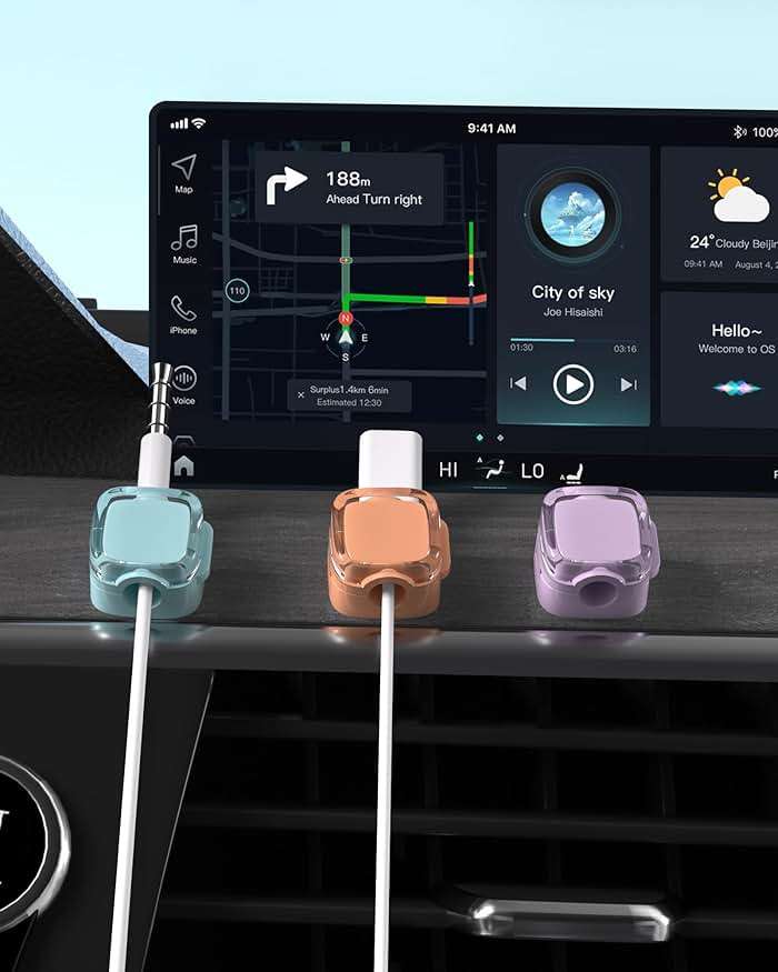 Magnetic Cable Clips, Adjustable Cord Holder Management, Adhesive Wire Keeper Organizer for Home Office Desk Phone PC Car Wall Desktop Nightstand Appliance (8-Pack Crystal Multicolor) - Image 6