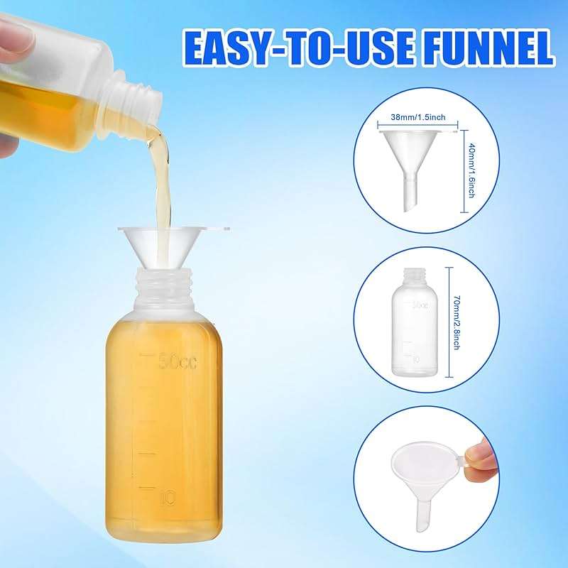 Glue Syringe Needle Tip Squeeze Bottles Set (1ml-50ml), 14G-22G Blunt Needle Tip with Caps, Precision Glue Applicator for Oil, Ink and Art Crafts - Image 6