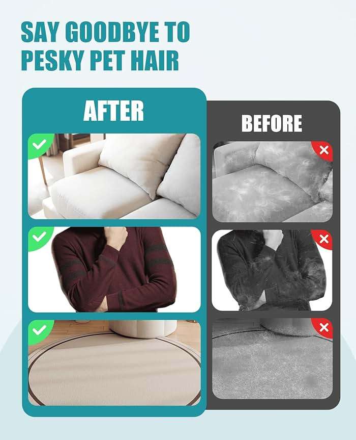 MecoMeow Pet Hair Removal Brush for Couch, Durable, Reusable, Washable Lint Cleaner for Dog and Cat Hair, Gentle on Furniture, Effective on Carpets, Clothing, Bedding-Basic - Image 5