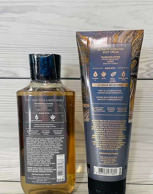 Bath & Body Works After Dark Men's 3-in-1 Hair, Face & Body Wash and Body Cream 2 Piece Set - Image 2
