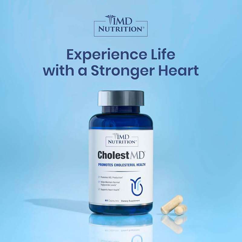 1MD Nutrition CholestMD with Olive Leaf Extract, Bergavit, Niacin, Garlic | 60 Capsules - Image 6