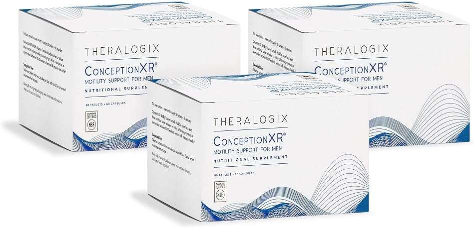 Theralogix ConceptionXR Motility Support Formula - Men's Preconception Vitamins for Fertility Support - Male Fertility Supplements for Sperm Health* - NSF Certified, 360 Count (90-Day Supply) - Image 1