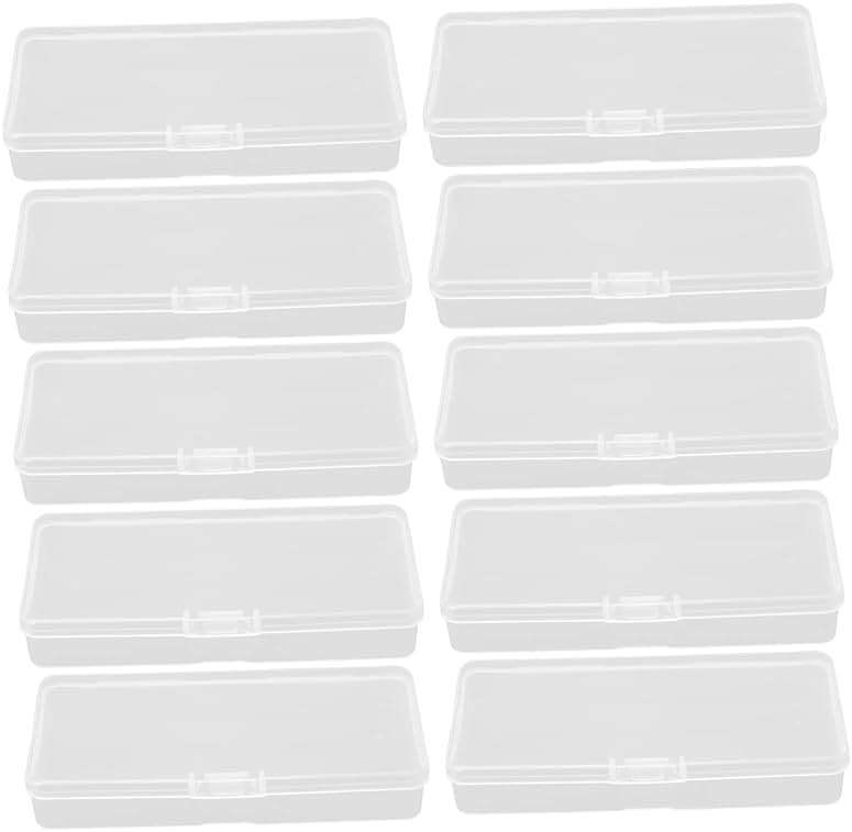 KITANDOVE 10pcs Boxes Case Razor Bank Sharps Container Razor Storage Bank Disposal Container Jewelry Organizer Tray Utility Case Disposal Can Desk Containers Dispenser Plastic - Image 1