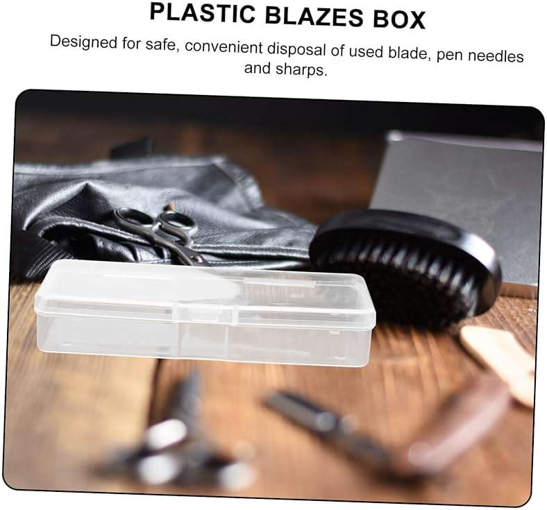 KITANDOVE 10pcs Boxes Case Razor Bank Sharps Container Razor Storage Bank Disposal Container Jewelry Organizer Tray Utility Case Disposal Can Desk Containers Dispenser Plastic - Image 3