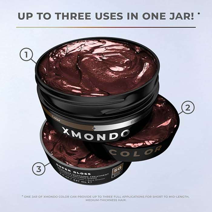 XMONDO Color 5G Golden Brown Color Depositing Mask & Glossing Treatment Infused with Bond Boosters for Nourishment, Revitalize & Repair, Vegan Formula, 8 Fl Oz - Image 9
