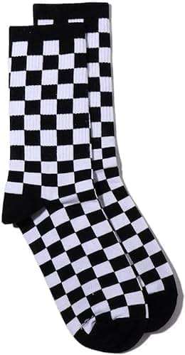 Calsgkspray 1Pair Purple Fashion Harajuku Trends Checkerboard Socks Geometric Checkered Socks Hip Hop Cotton Unisex Print Skateboard Soks Easy to Wear, Novelty and More,Clothing, Shoes and Jewelry - Image 6