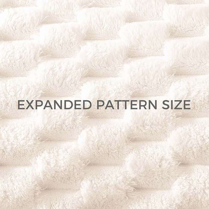 Whale Flotilla Fleece Throw Blanket for Couch or Bed, Luxury Super Soft Lightweight Summer Blanket, 3D Jacquard Cozy Fluffy Plush Decorative Sofa Chair Blanket for Mom Dad, 50x60 Inch, Ivory - Image 8