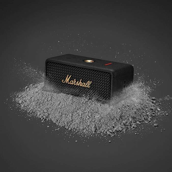 Marshall Emberton III Portable Bluetooth Speaker - Rugged Waterproof/Dust-Proof Design | Loud Stereo Sound, Deep Bass | Compact and Wireless for Travel and Outdoors - Black and Brass - Image 11