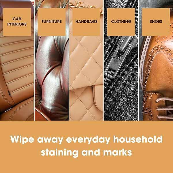 Furniture Clinic Leather Cleaning Wipes | 80 Count | 4-in-1 Clean, Nourish, Condition, & Restore Leather & Vinyl Furniture, Handbags, Jackets, Car Seats, Interiors & More | Residue & Streak-Free - Image 6