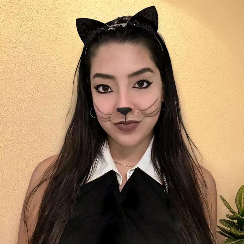 DDazzling Glitter Cat Ears Headwear, Halloween Cosplay Party Favors - Image 5
