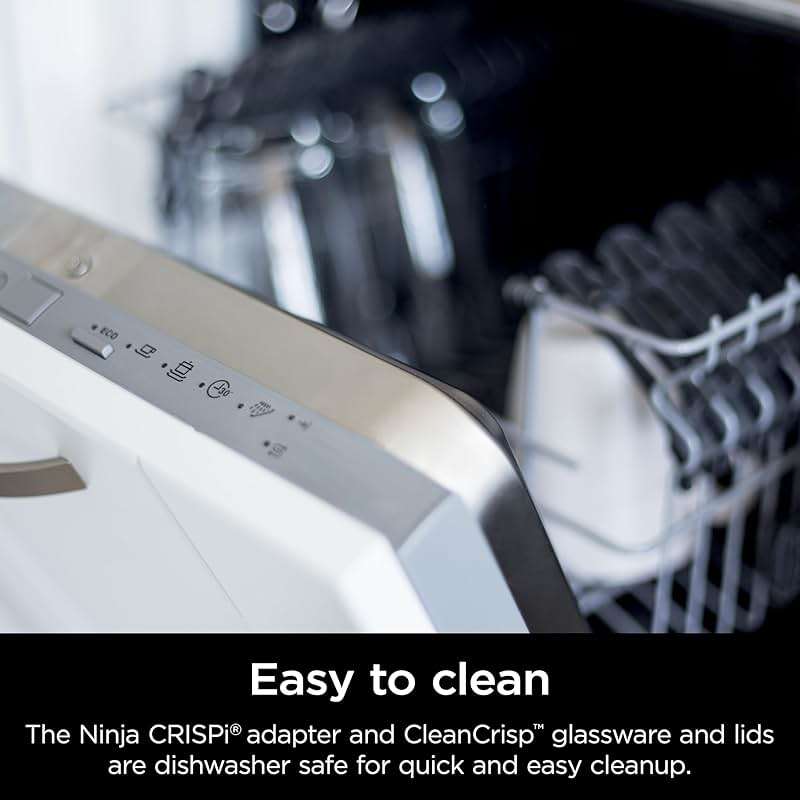 Ninja Crispi 4 in 1 Glass Air Fryer, 450°F, Non Toxic, 4QT and 6 Cup Containers with Lids, Dishwasher Safe, Cyberspace Gray, 1 Count, FN101GY - Image 17
