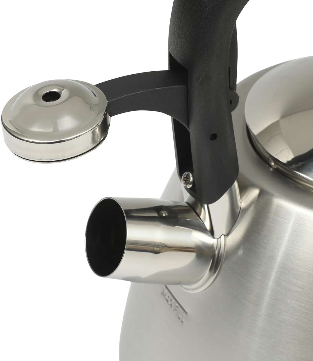 Mr. Coffee Hartbay 2.4 Quart Whistling Tea Kettle, Large Stainless Steel Stovetop Kettle, Durable Fast-Boil Tea Pot - Image 4