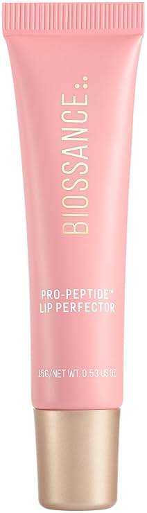 Biossance Pro-Peptide Lip Perfector – Triple-Treat Vegan Lip Balm – Deeply Hydrating with Pro-Peptides & Hyaluronic Acid – Enhances Natural Lip Color – Silky, Glossy Finish - Image 1