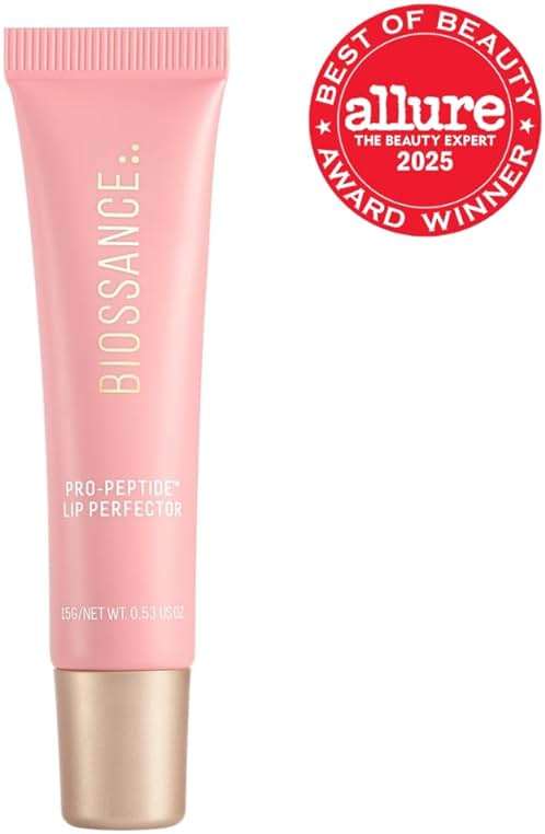 Biossance Pro-Peptide Lip Perfector – Triple-Treat Vegan Lip Balm – Deeply Hydrating with Pro-Peptides & Hyaluronic Acid – Enhances Natural Lip Color – Silky, Glossy Finish - Image 2
