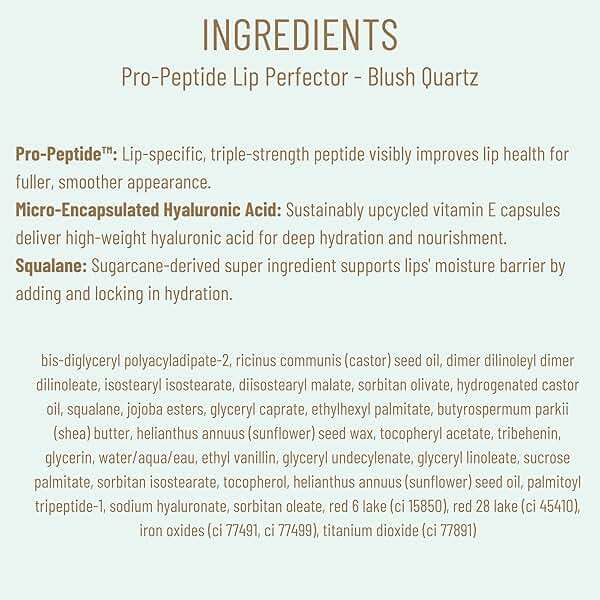 Biossance Pro-Peptide Lip Perfector – Triple-Treat Vegan Lip Balm – Deeply Hydrating with Pro-Peptides & Hyaluronic Acid – Enhances Natural Lip Color – Silky, Glossy Finish - Image 10