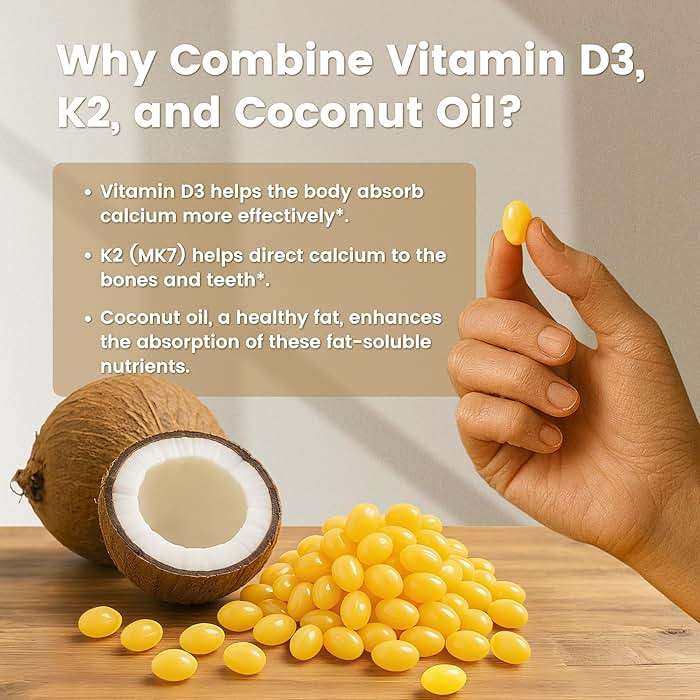 VEV Corefeel Vitamin D3 K2 10,000 IU, 200 mcg MK-7, 300 Coconut Oil Softgels, 2 in 1 Vitamins Supplement D & K (Include MK7), Easy to Swallow, Supports Calcium Absorption, Bone Health - Image 6