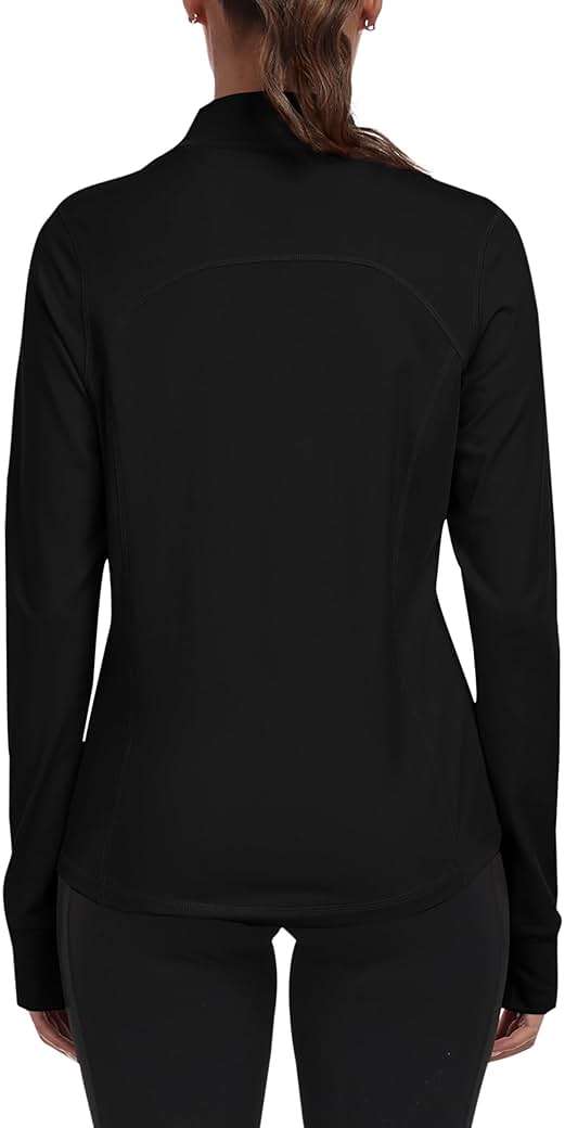 MoFiz Women's Full Zip Hiking Shirt Lightweight UPF 50+ Sun Protection Running Jacket Long Sleeve Sports Outdoor Top Pocket - Image 3