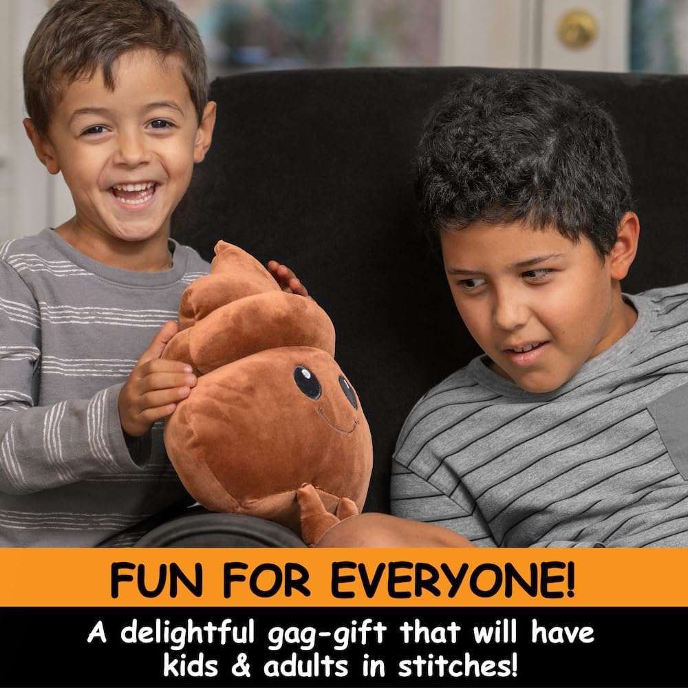 Twiddler Toys Poop Emoji Fart Noise Maker - Large 11” Plush Pillow Toy with 20 Hilarious Farting Sounds - Funny Gag Gift for Friends and Coworkers - Image 5