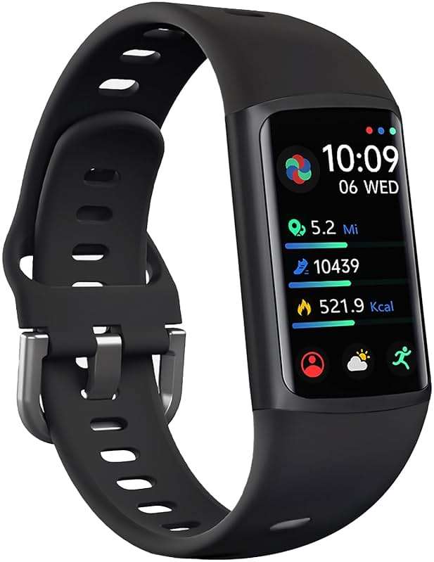 FITVII FINO 2 Slim Fitness Tracker, Smart Watch with Blood Oxygen, Sleep Monitor, 24/7 Heart Rate & Blood Pressure, IP68 Waterproof Health Activity Trackers with Calories Step Counter for Women Men - Image 1