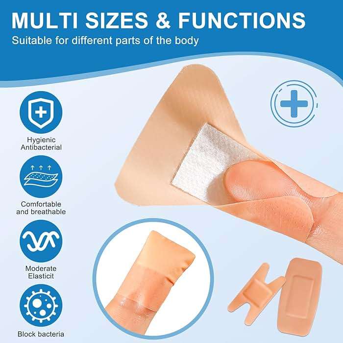 Bandages Variety Pack - 800 Pcs Assorted Bandages Bulk, Large Adhesive Fingertip Bandage, Waterproof Bandage Breathable for First Aid and Protect Wounds (10 Styles) - Image 6