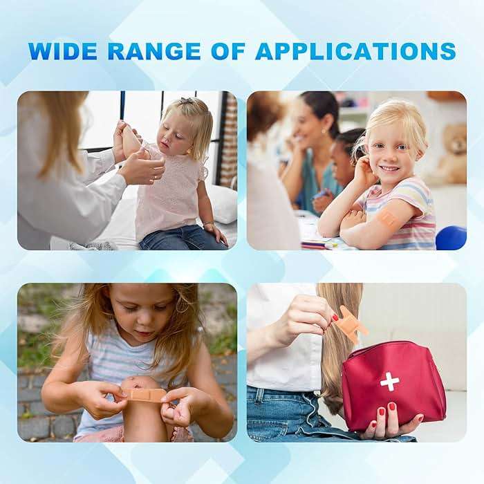 Bandages Variety Pack - 800 Pcs Assorted Bandages Bulk, Large Adhesive Fingertip Bandage, Waterproof Bandage Breathable for First Aid and Protect Wounds (10 Styles) - Image 7