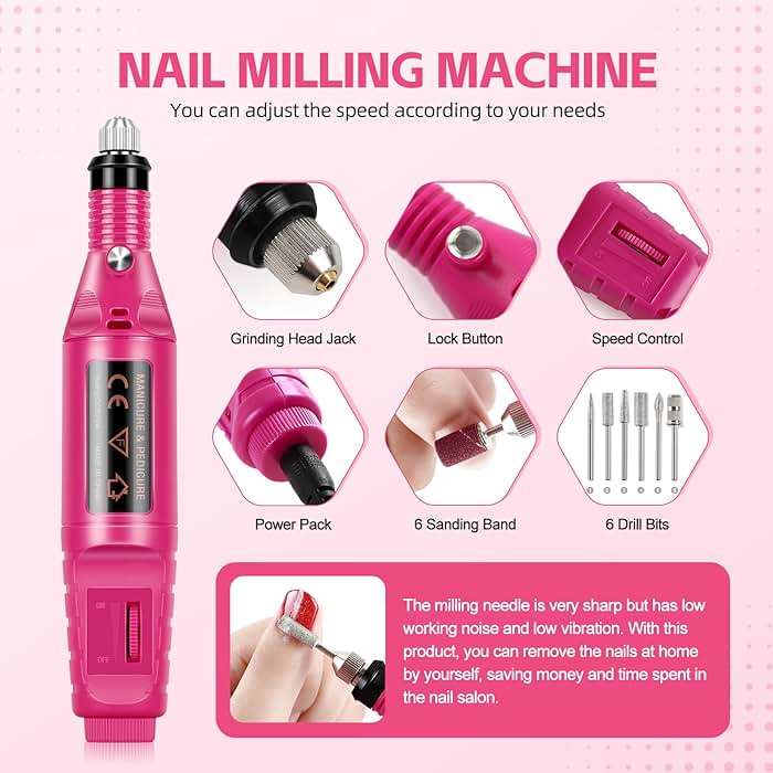COSCELIA Acrylic Nail Kit for Beginners with Everything Professional Nails Kit Acrylic Set with Drill and U V Light Glitter Powder Decorations Rhinstones DIY Gifts for Women - Image 2
