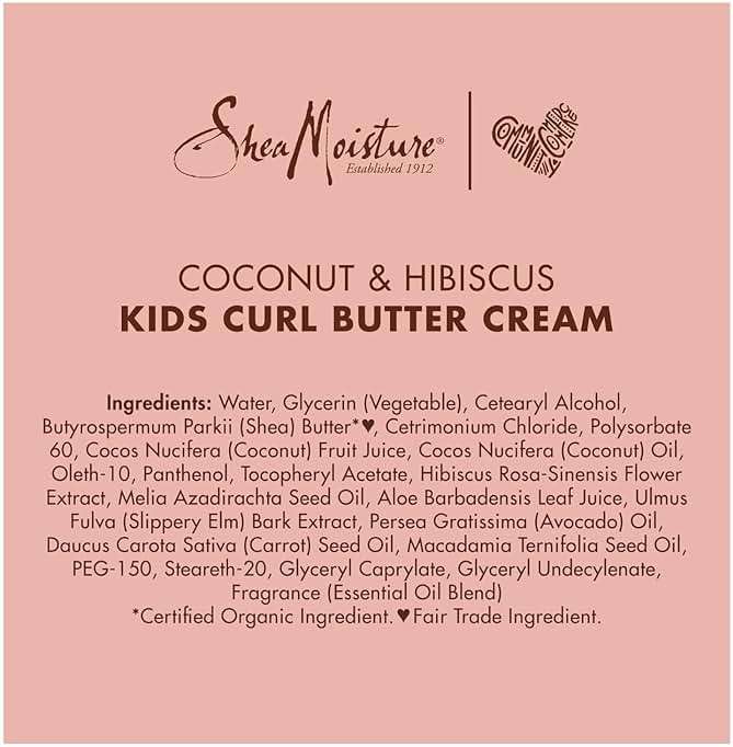 SheaMoisture Kids Curly Hair Bundle, Coconut & Hibiscus Curling Butter Cream + Extra-Moisturizing Detangler Spray, Anti-Frizz Hair Products, Natural - Image 3