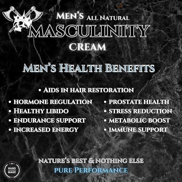 Masculinity Cream for Men – Herbal Vitality, Confidence & Daily Energy Support | Masculine Balance Blend 2 oz – King & Queen Wellness - Image 2