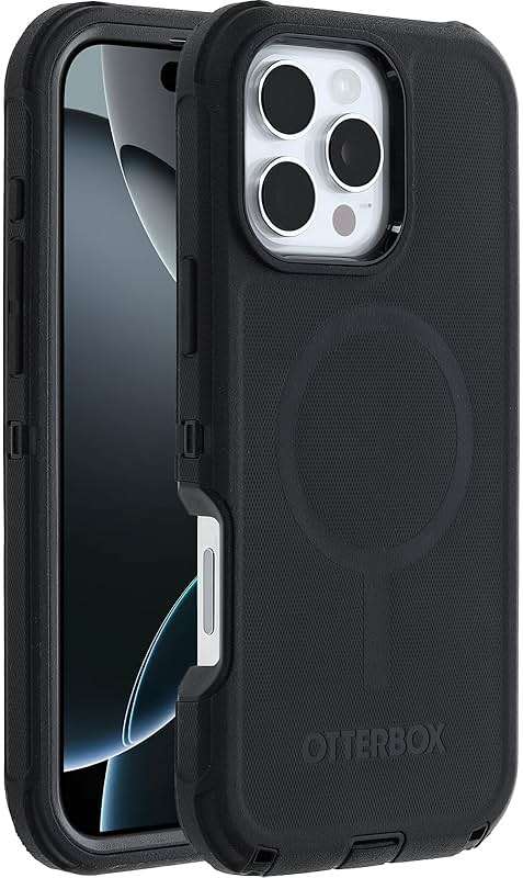 OtterBox iPhone 16 Pro Max Defender Series Case - Black (Single Unit Ships in polybag) - Image 1
