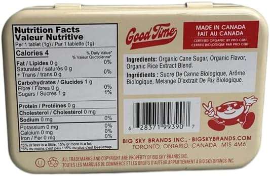 Good Time Organic Mints - Cinnamon | Organic Cane Sugar, Natural Flavors, No Artificial Colors or Sweeteners | Kosher Certified, Vegan, Gluten Free | Aspartame & Xylitol Free | 40 Count Tin (Pack of 6) - Image 2
