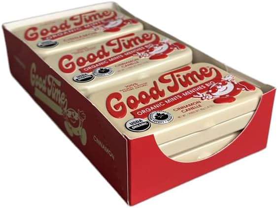 Good Time Organic Mints - Cinnamon | Organic Cane Sugar, Natural Flavors, No Artificial Colors or Sweeteners | Kosher Certified, Vegan, Gluten Free | Aspartame & Xylitol Free | 40 Count Tin (Pack of 6) - Image 3
