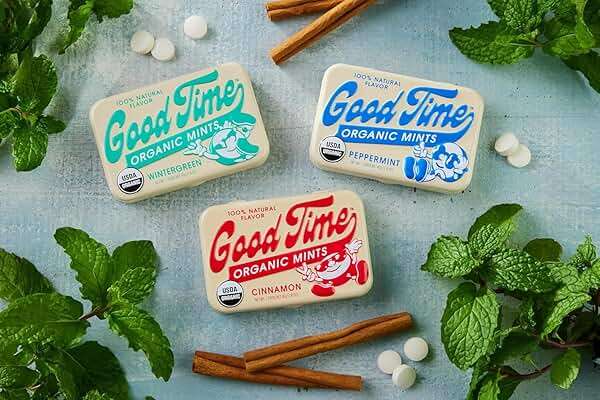 Good Time Organic Mints - Cinnamon | Organic Cane Sugar, Natural Flavors, No Artificial Colors or Sweeteners | Kosher Certified, Vegan, Gluten Free | Aspartame & Xylitol Free | 40 Count Tin (Pack of 6) - Image 5