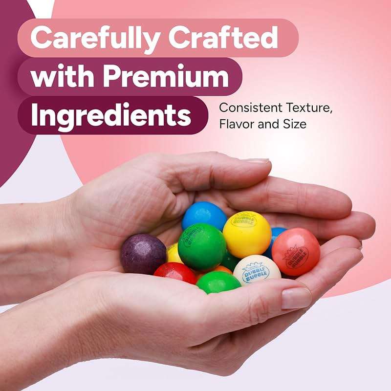 Chewing Gum for Kids - 1 Inch Large Gumballs - 50 Pcs Gum Balls - Assorted Flavors Double Bubble Chewing Gum -for Kids - Image 6