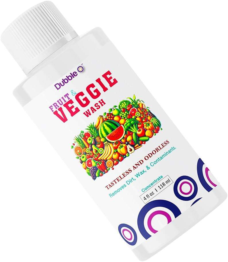Dubble O Fruit and Veggie Wash Concentrate - 4 fl. oz. ⦾ Makes 2 Full Gallons of Produce Wash When Diluted ⦾ Cleans Wax, Dirt, and Contaminants ⦾ Tasteless and Odorless - Image 2