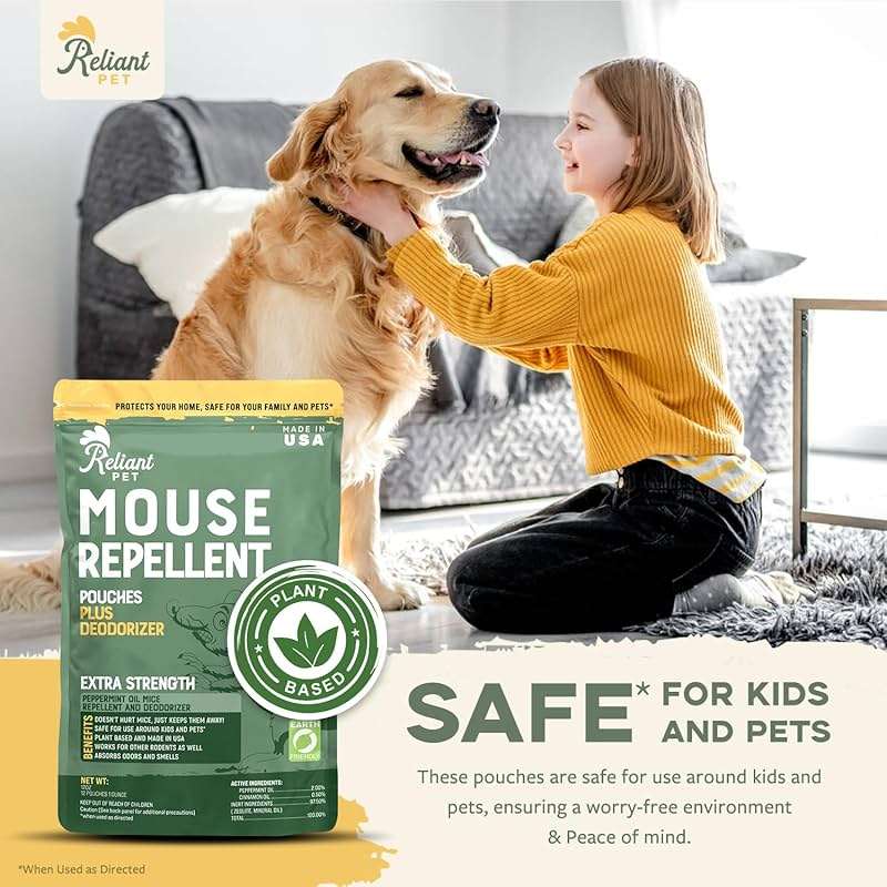 Reliant Pet Mouse Repellent Pouches - Rodent Repellent Made in USA (12 Pouches) - Keep Rodents Out of Cars Engines - Mice Repellent Indoor and Outdoor - Mouse Deterrents that Work with Peppermint Oil - Image 3