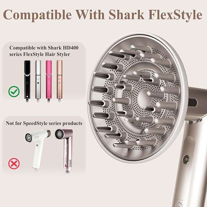 Chivixe Large Diffuser Attachment Compatible with Shark FlexStyle, Upgraded Bigger Diffuser Nozzle for Dryer Faster and Define Wavy, Curly, Coily Hair - Image 4