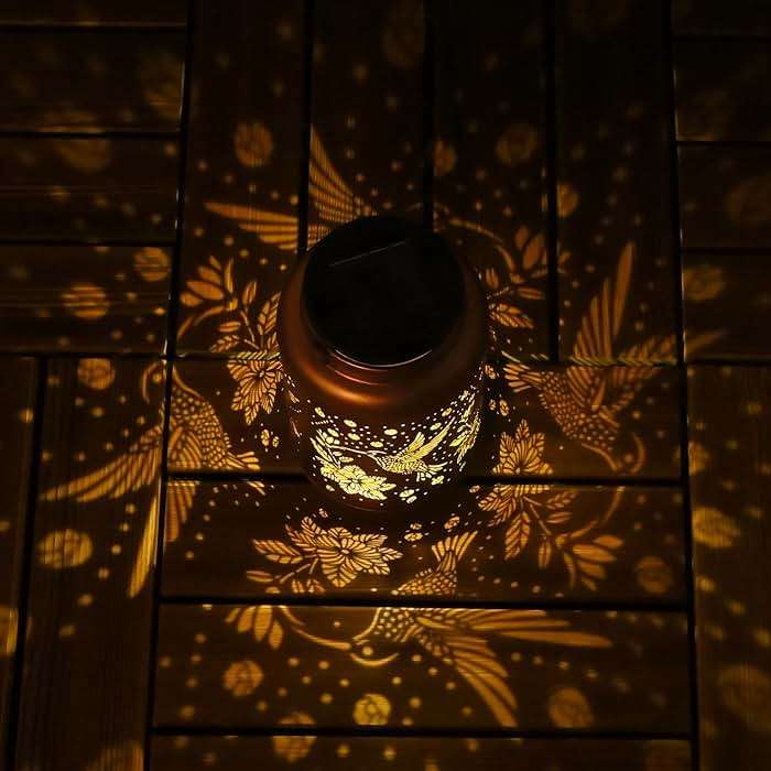 Birthday Day Gifts for Women, Garden Decor Hummingbird Solar Lanterns Outdoor Waterproof, Mothers Day Gifts for Mom Grandma, Hanging Solar Lights Outside Gardening Gifts - Image 4