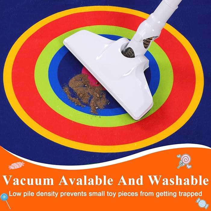 Large Classroom Rug Colorful Sit Spots Kids Rugs for Preschool Non Slip Floor Carpet Fun Playmat for Daycares Playroom Elementary Nursery Decor, Seats 20, 6'X8'4", Blue - Image 7