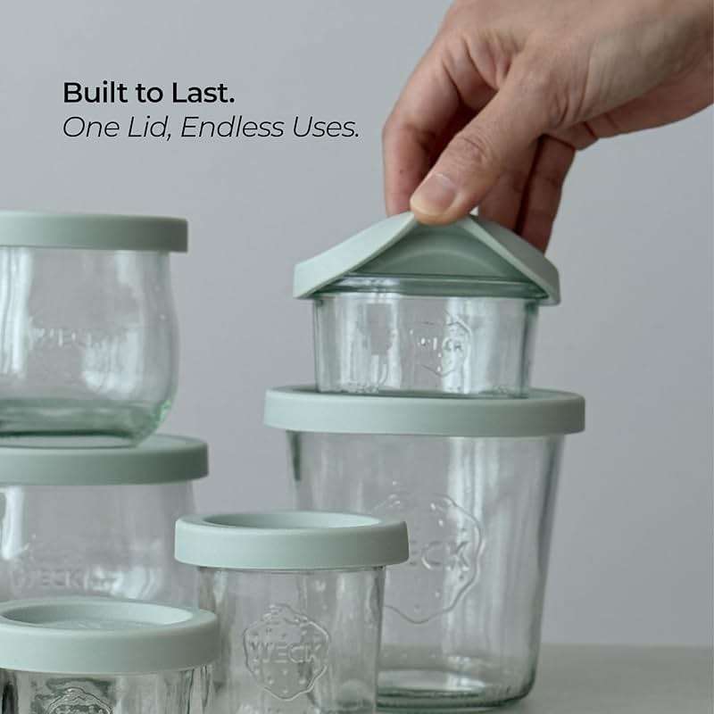 Silicone Lids for WECK Jars, 6 Pack (White, M (=80mm)) - Image 9