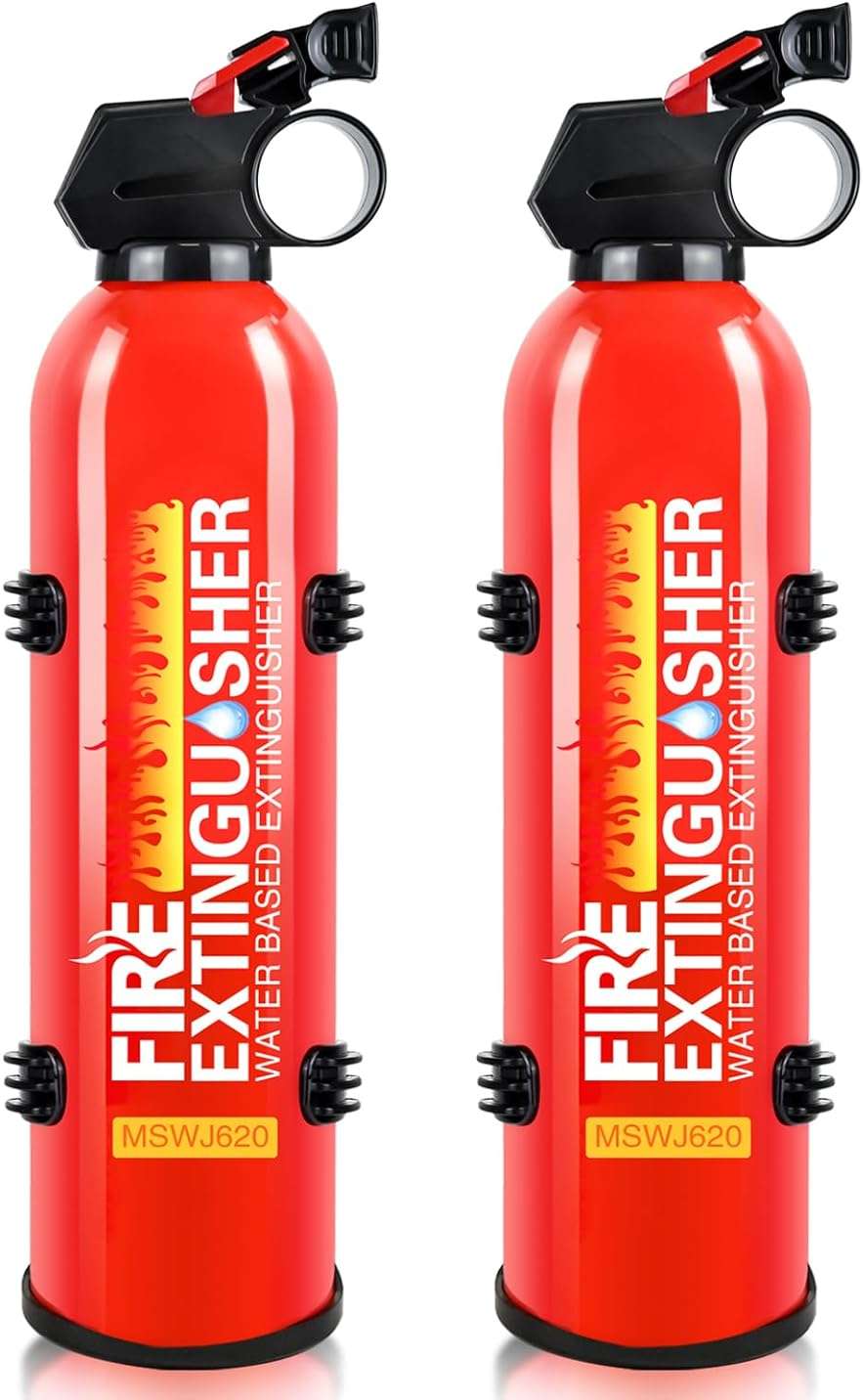 Fire Extinguisher for Home with Wall Mount - 2 Pack Upgraded 8-in-1 Portable Fire Extinguisher for Car Vehicle Boat House Kitchen, Water-Based Fire Extinguisher for A, B, C, K Fire - Image 1