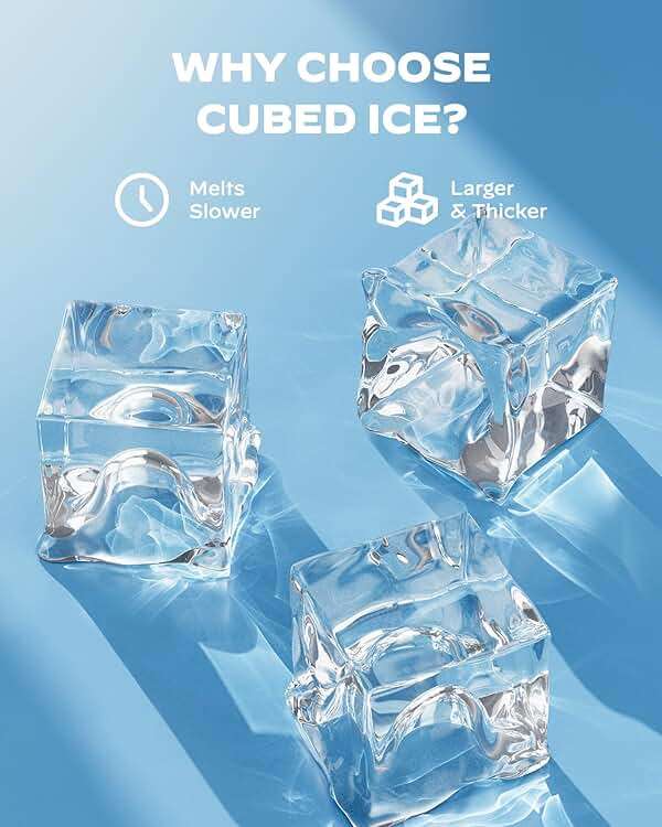 Silonn Ice Makers Countertop, 44lbs Per Day, 2 Ways to Add Water, Auto Self-Cleaning, Stainless Steel Ice Machine for Home Office Bar Party - Image 5