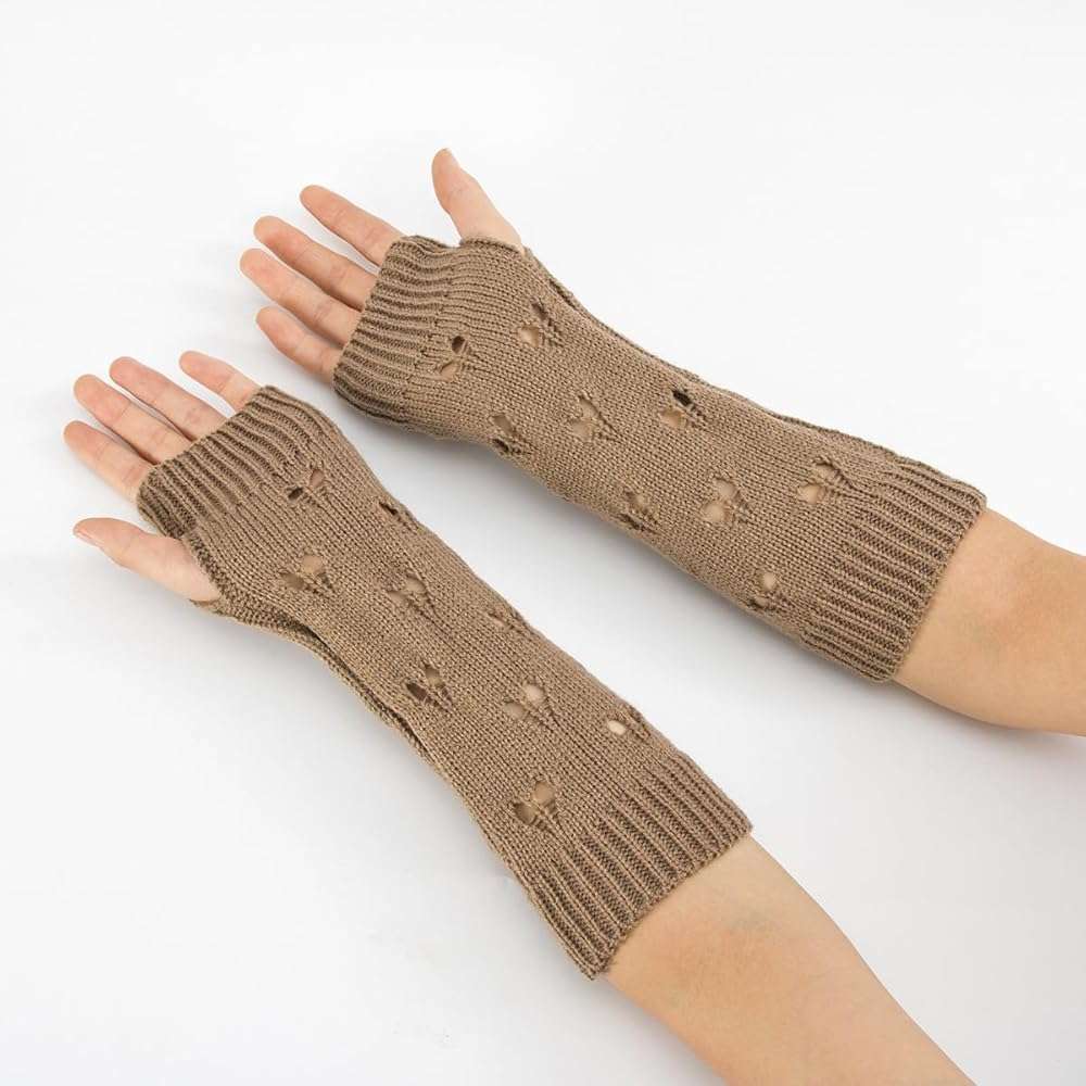 OTPEH Arm Warmers Fairy Grunge Fingerless Punk Goth Emo Gloves Y2K Accessories Cottagecore - Image 4