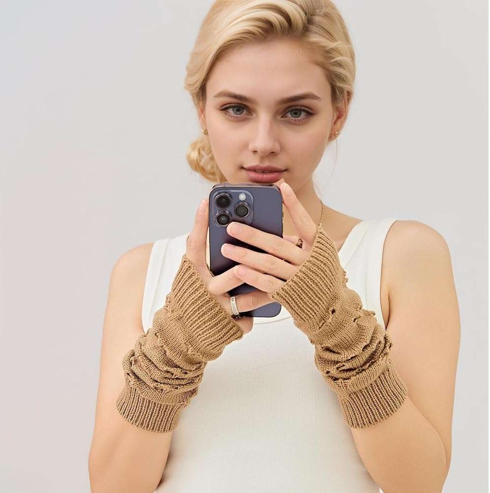 OTPEH Arm Warmers Fairy Grunge Fingerless Punk Goth Emo Gloves Y2K Accessories Cottagecore - Image 5